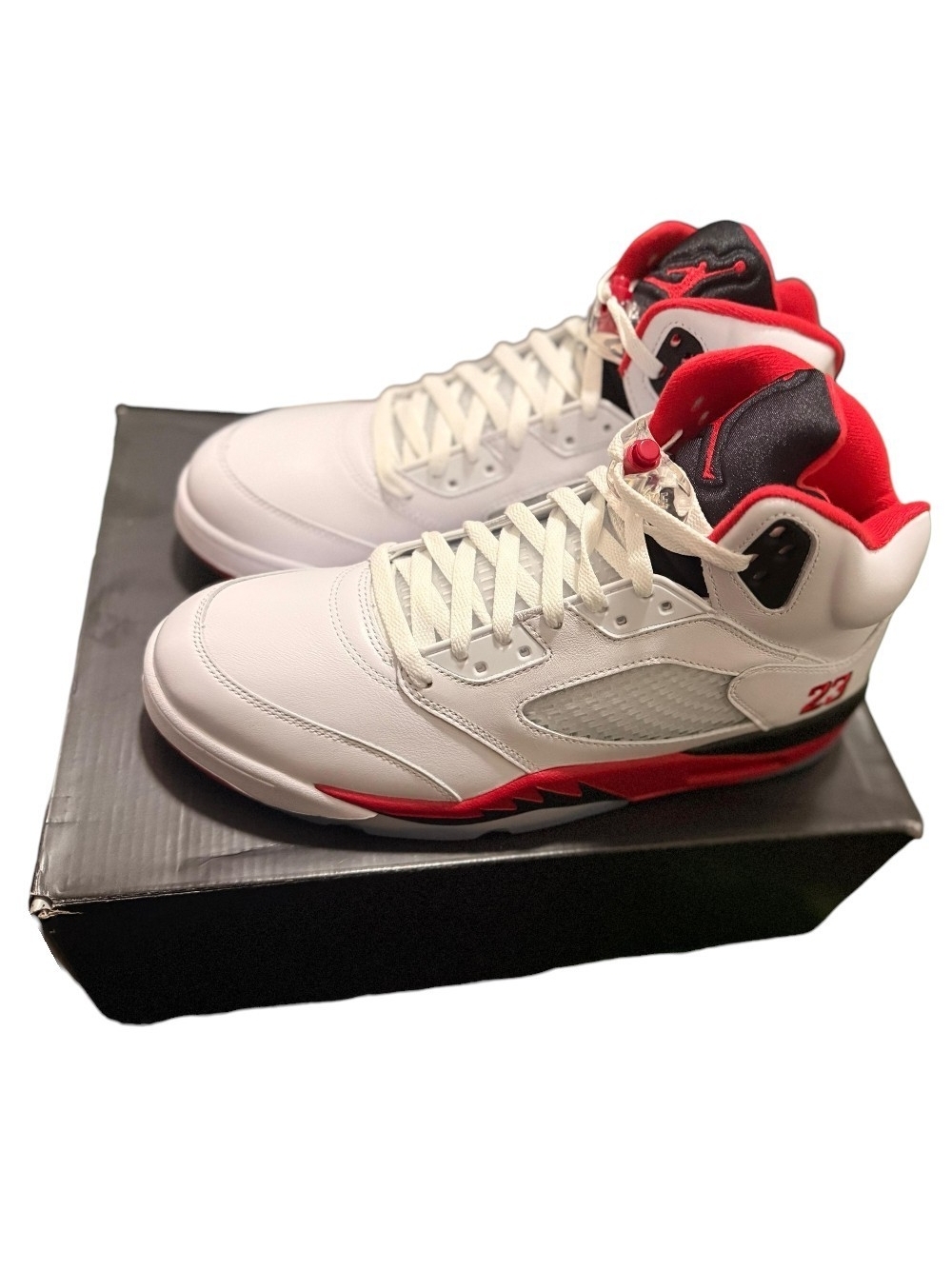 👟 Deadstock Air Jordan 5 Retro OG "Fire Red" (Black Tongue) - Size 12 Men's